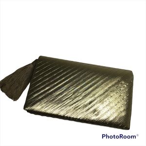 Vintage La Regale Fabric Evening Bag Clutch Gold